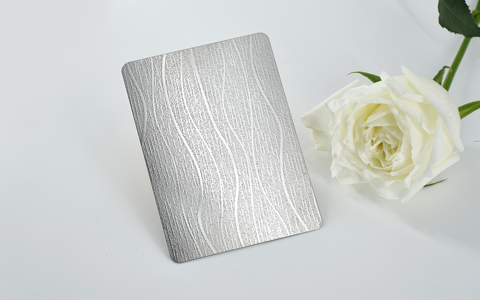 Embossed finish stainless steel sheet wicker pattern Embossed finish stainless steel sheet wicker pattern
