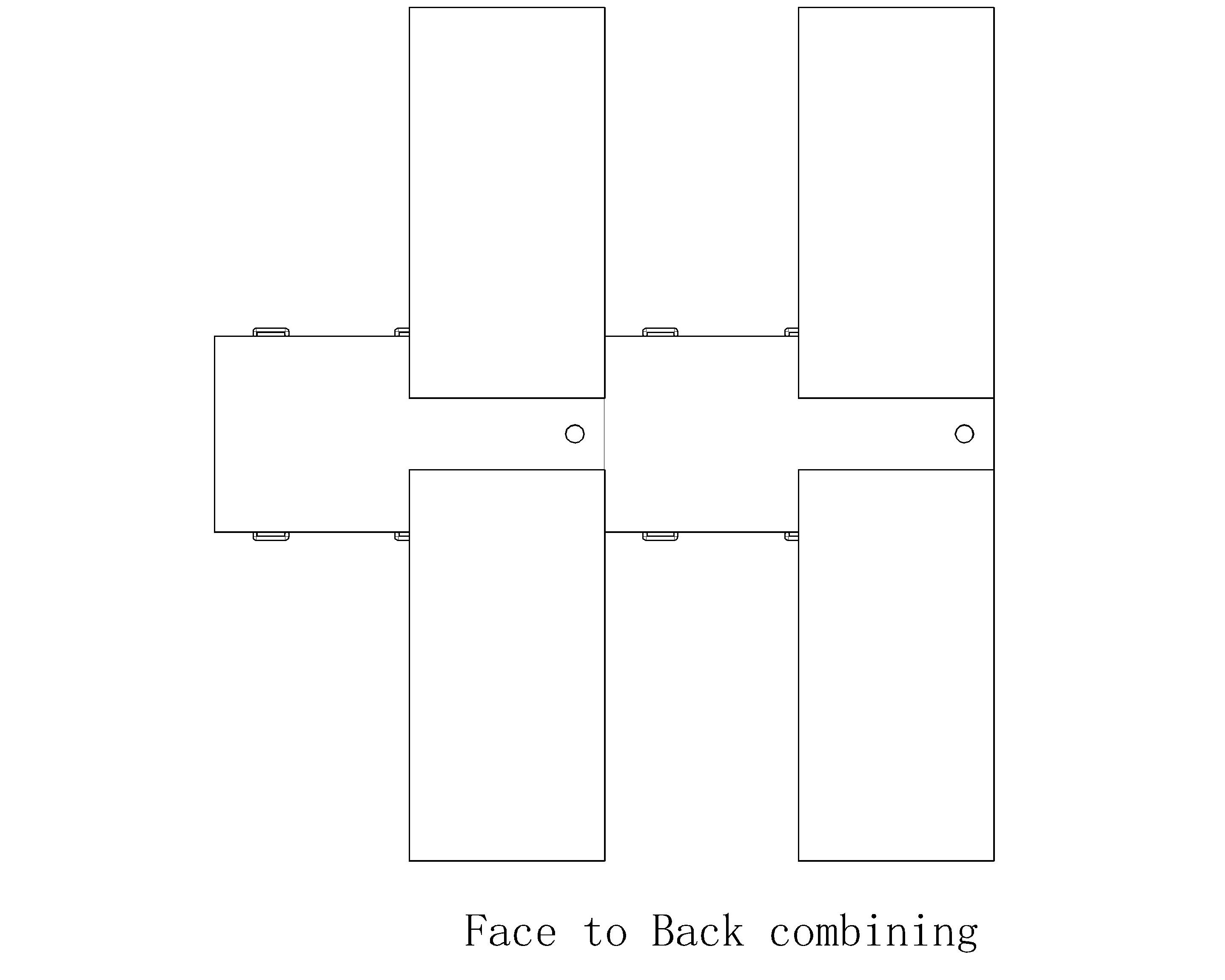 Face to Back 4 seats workstation