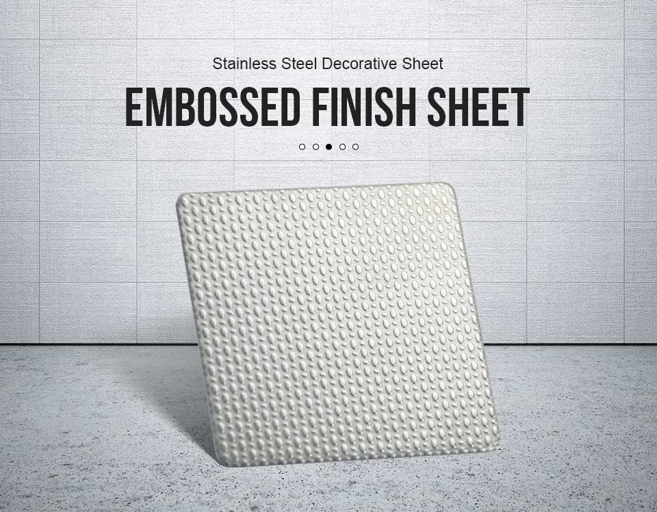 Linen embossed stainless steel