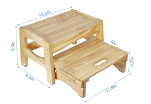 wooden step stool