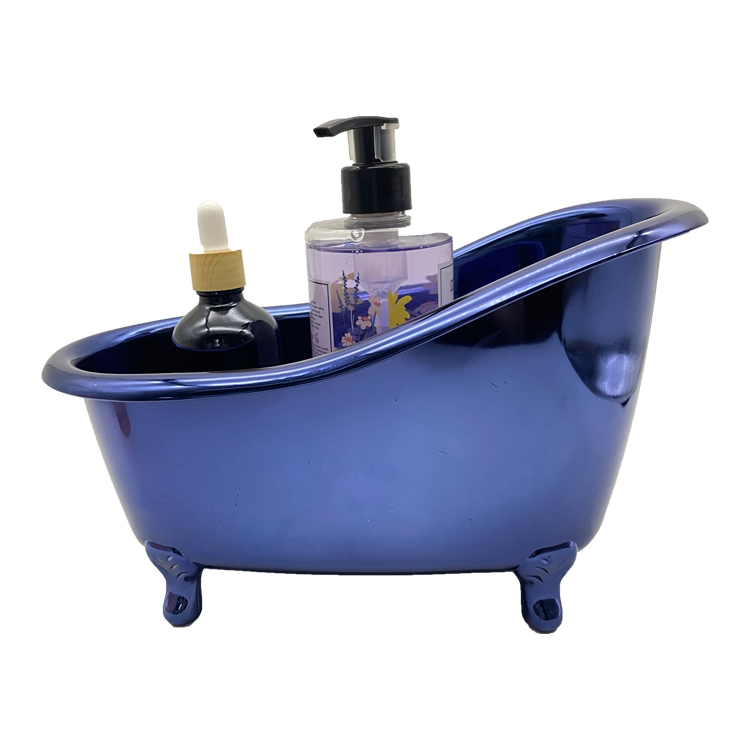 mini navy blue bathtub decor