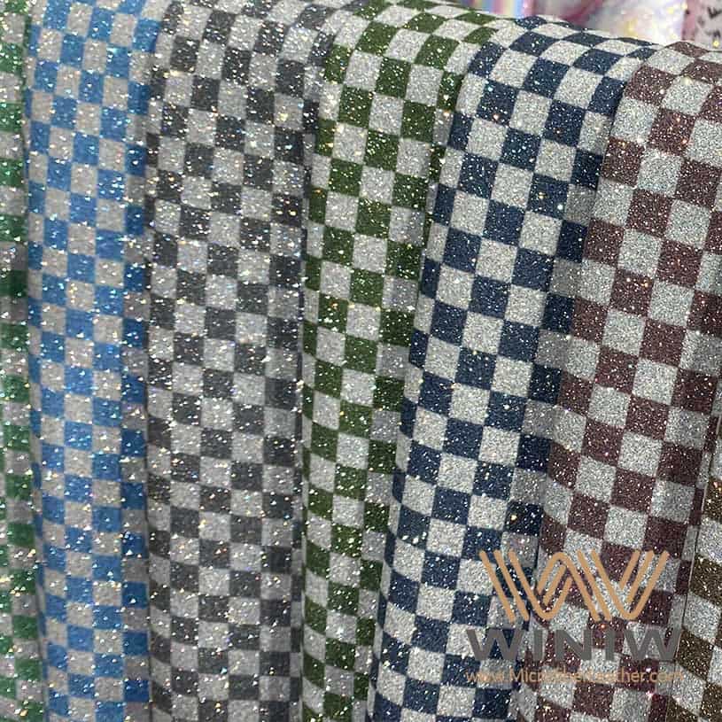 Checkerboarded leather