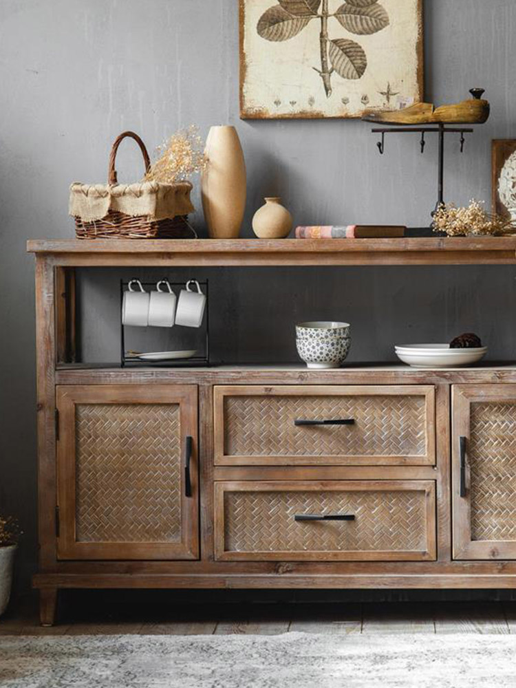 dark wood vintage sideboard