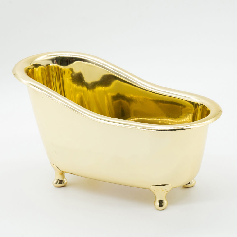 gold mini bathtub container