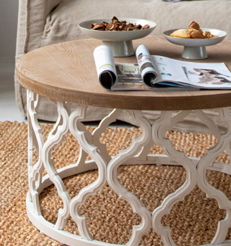 vintage white side table