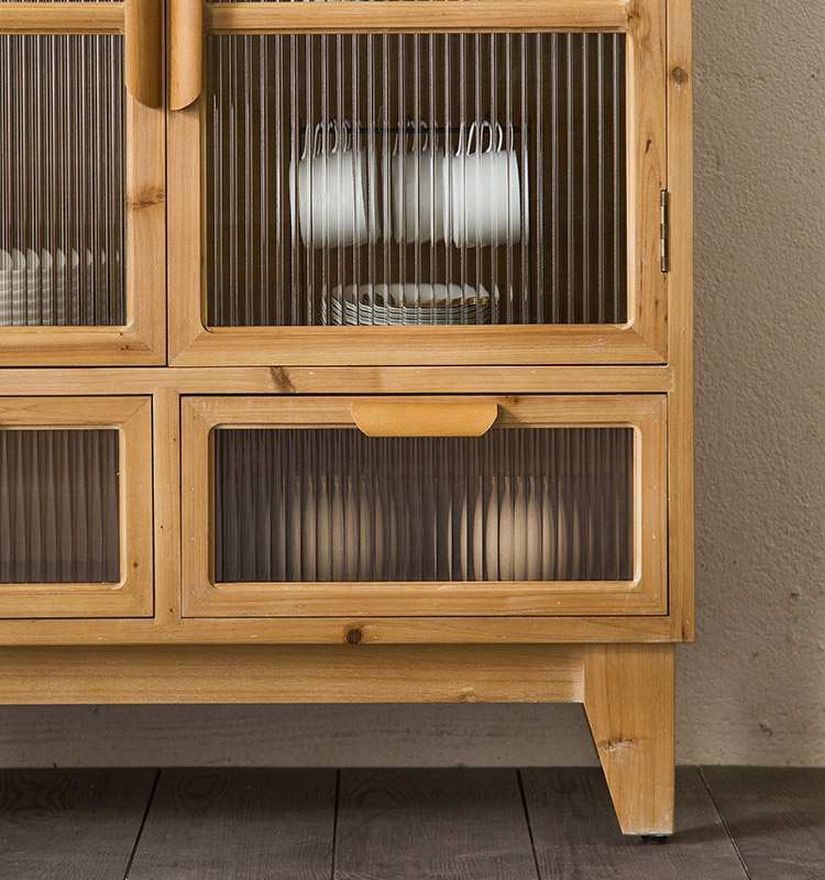 display cabinet with glass doors