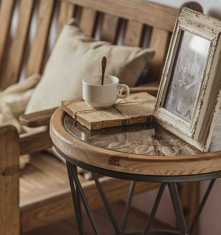 rustic glass coffee table
