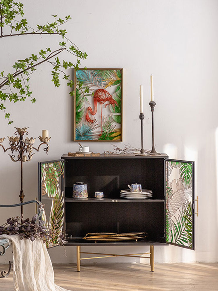 side cabinet with Multi-Layer Storage