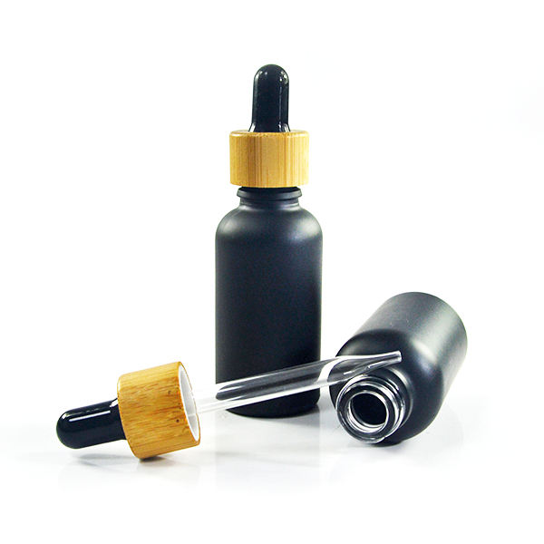 matte black glass dropper bottles