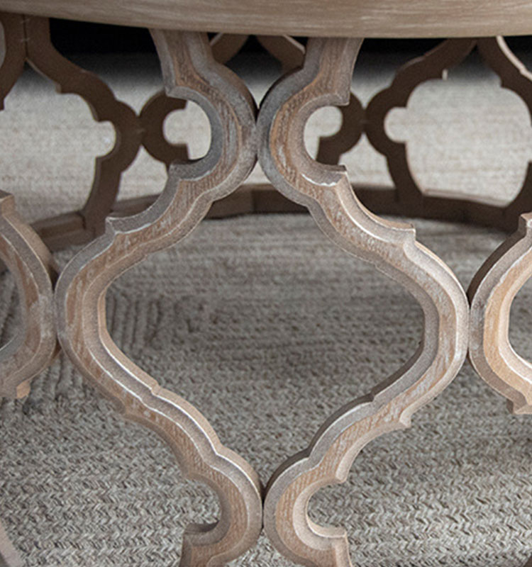 antique round end table