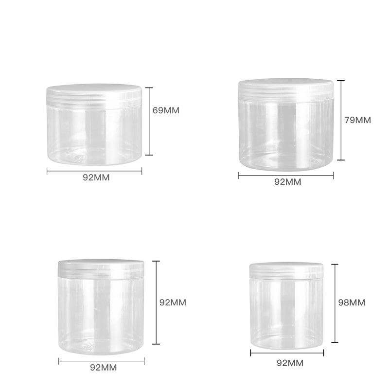 plastic jars with lids