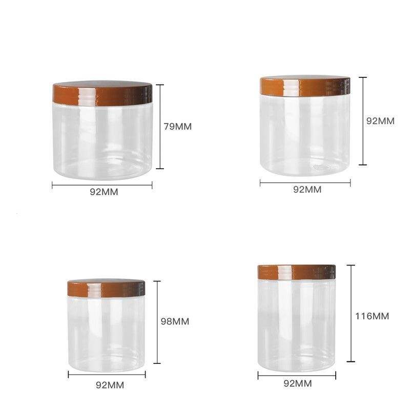 plastic jars with lids