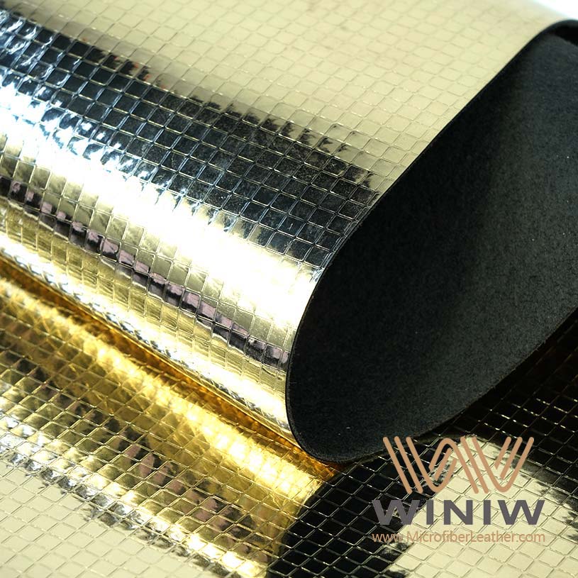 gold mirror leather for shoes