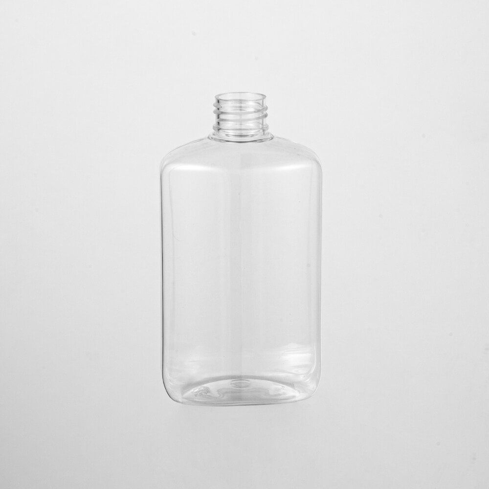 250ml flat plastic bottle