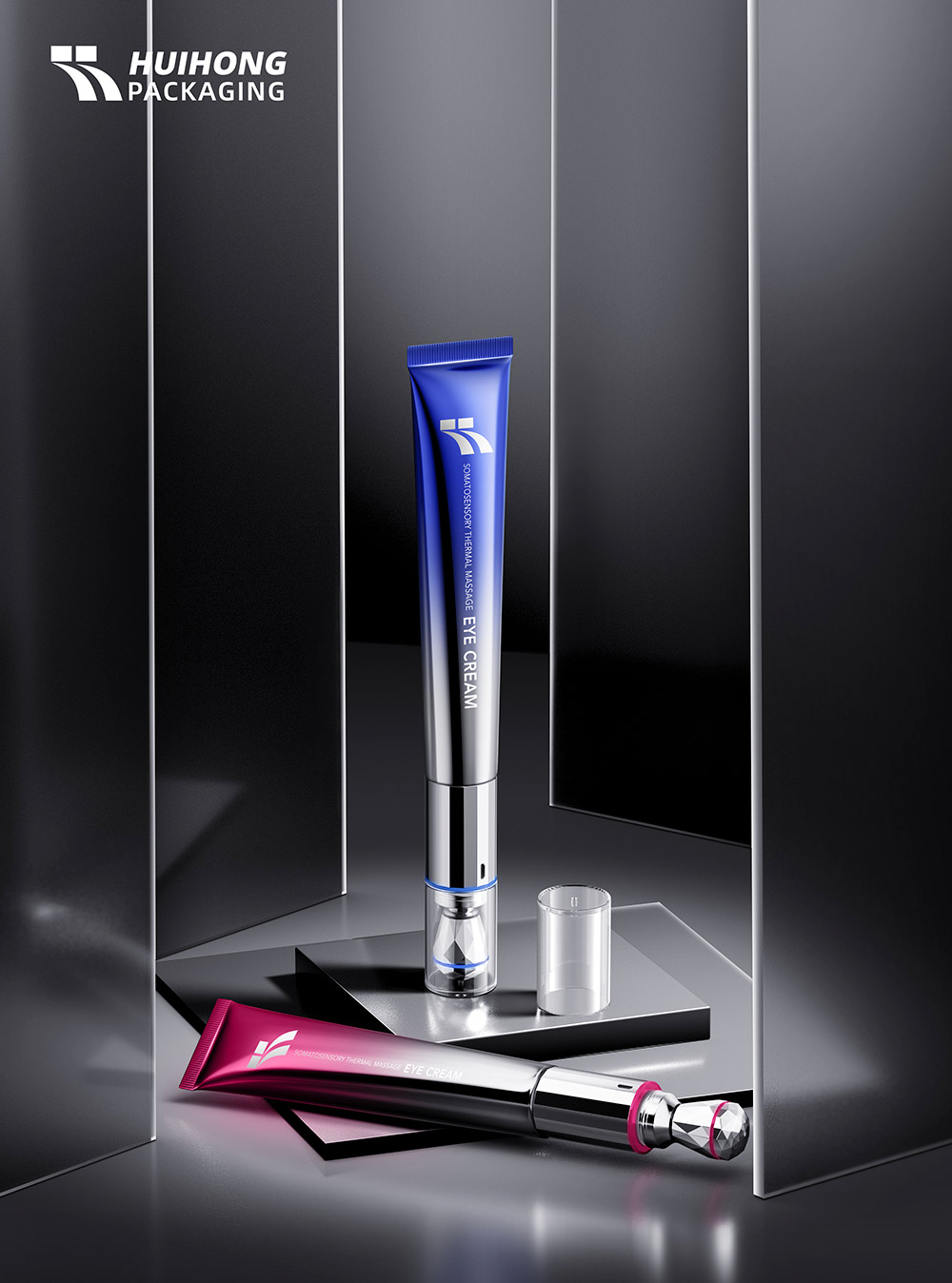 Luxury eye cream tube Custom eye cream tube with PETG Lids