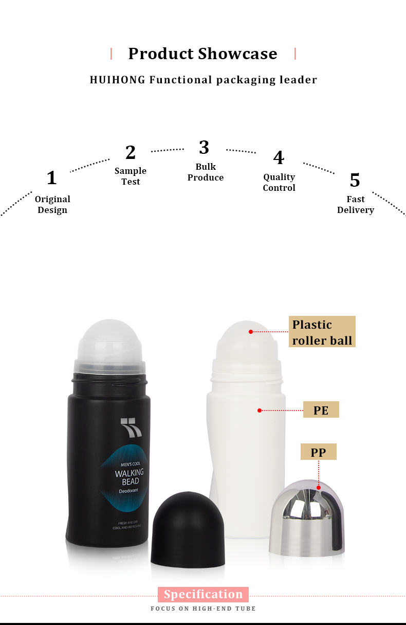 Deodorant Bottle Container Plastic Roll On Bottle