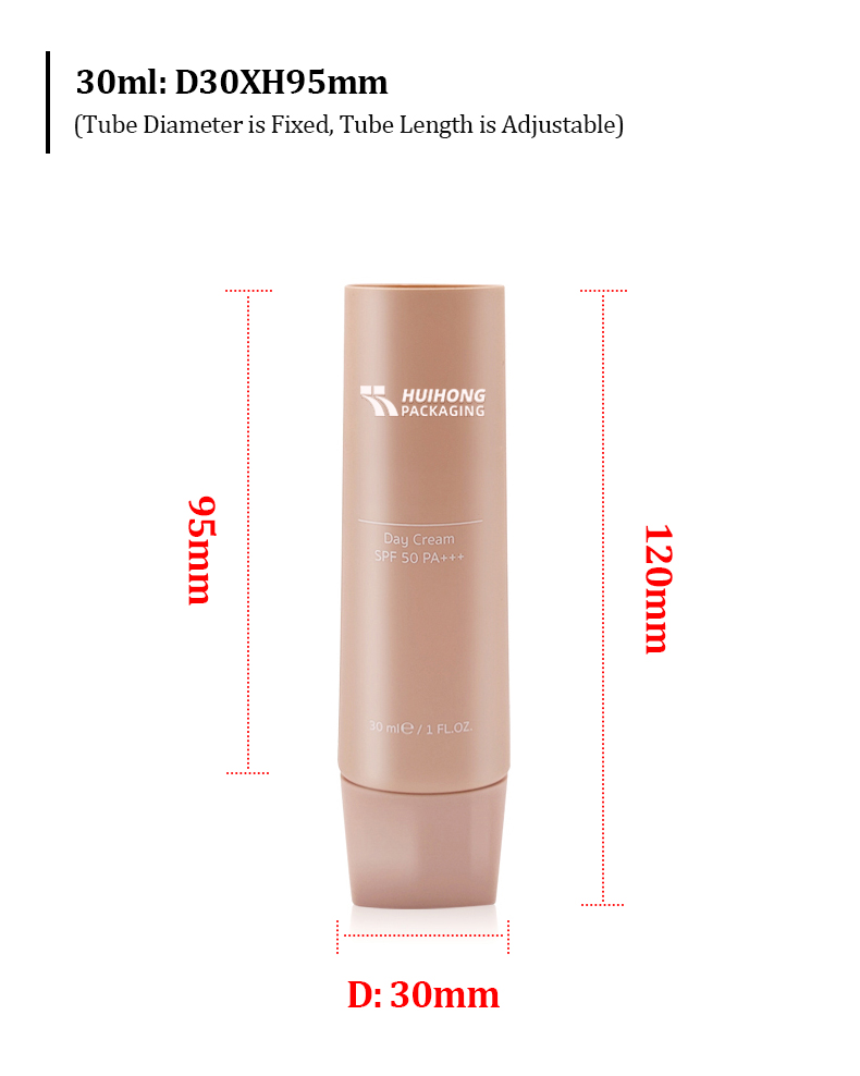 Body Day Cream Tube With Oval Screw Lid 30ml Custom Cream Tube