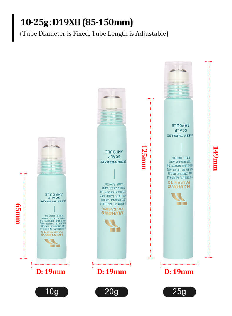 Massage Lotion Tube 3 Balls Stainless Roller Cream Tube