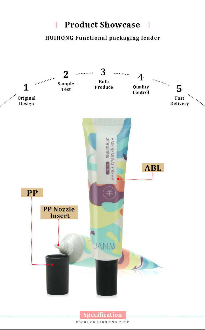 Aluminum Cream Tube Nozzle Tube For Hair Removal