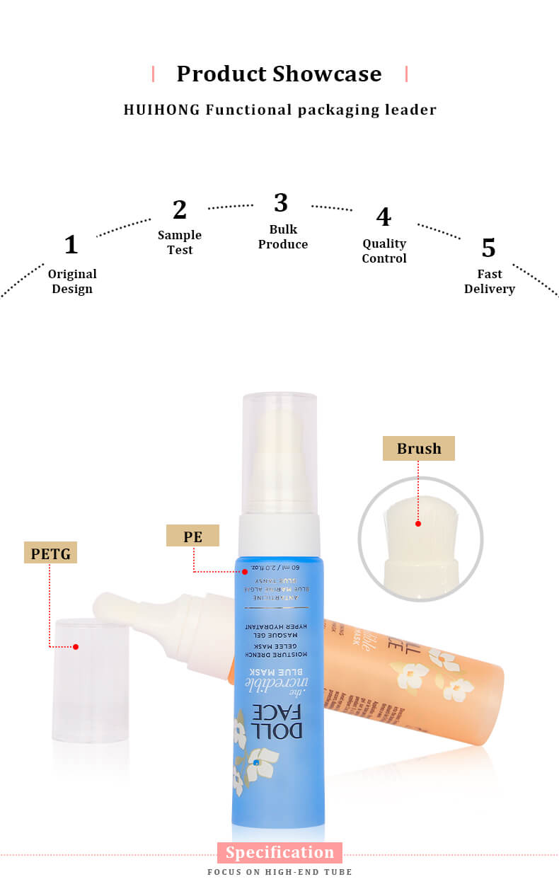 Brush Massage Tube Brush Squeeze Tube