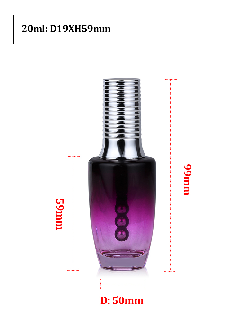 Custom roller massage glass bottle Tactile vibration glass bottle