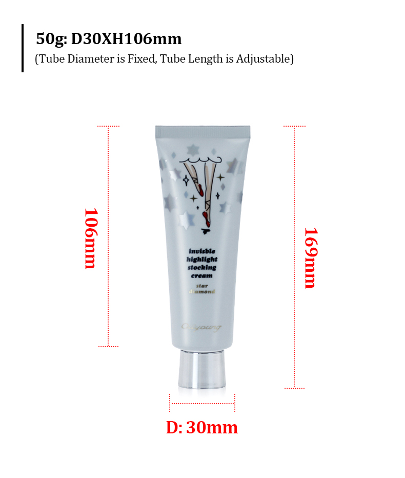 White Face Cream Tube Custom Aluminum Cream Tube