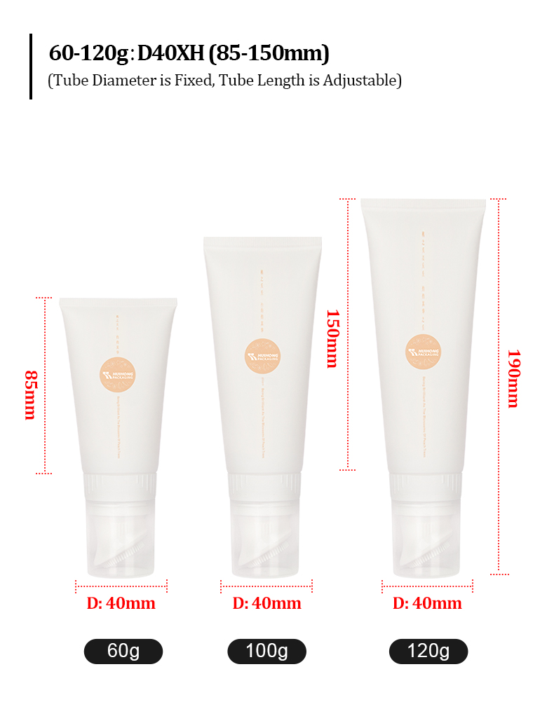 White Face Wash Tube Squeeze Tube With TPE Applicator