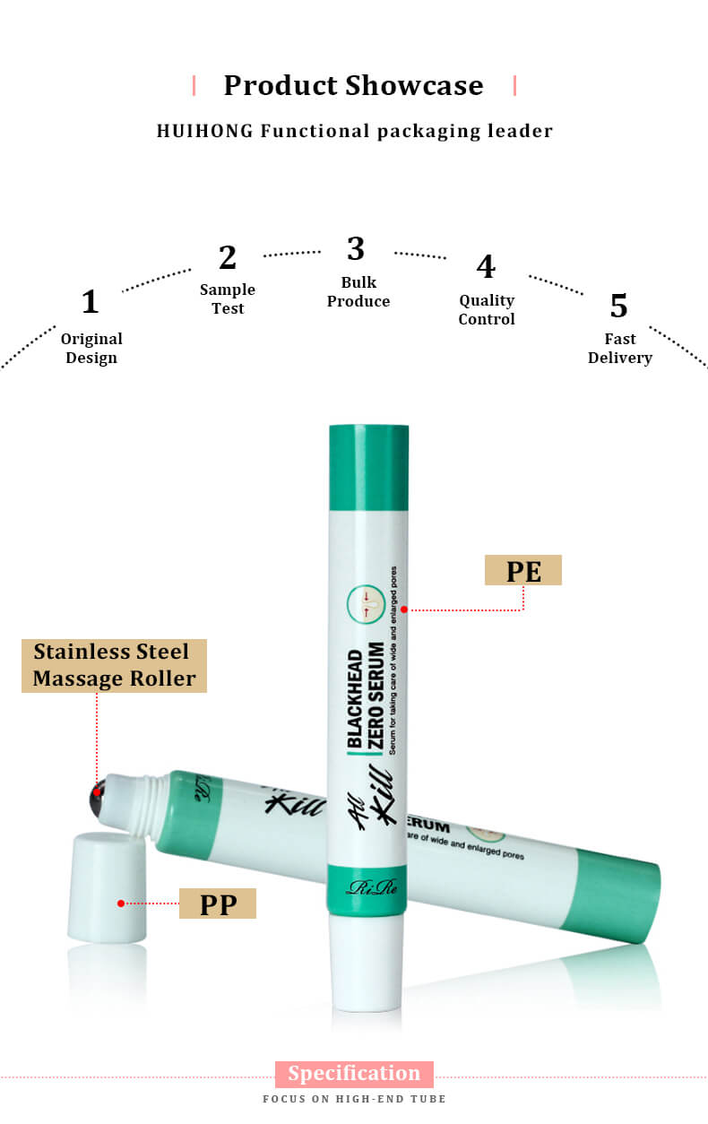 Green eye cream tube Roll ball eye cream tube