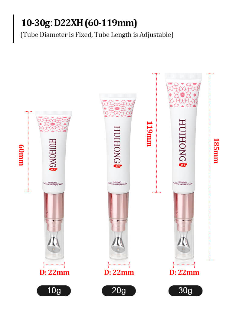 Eye Cream Massage Tube Set Pink Lip Balm Tube