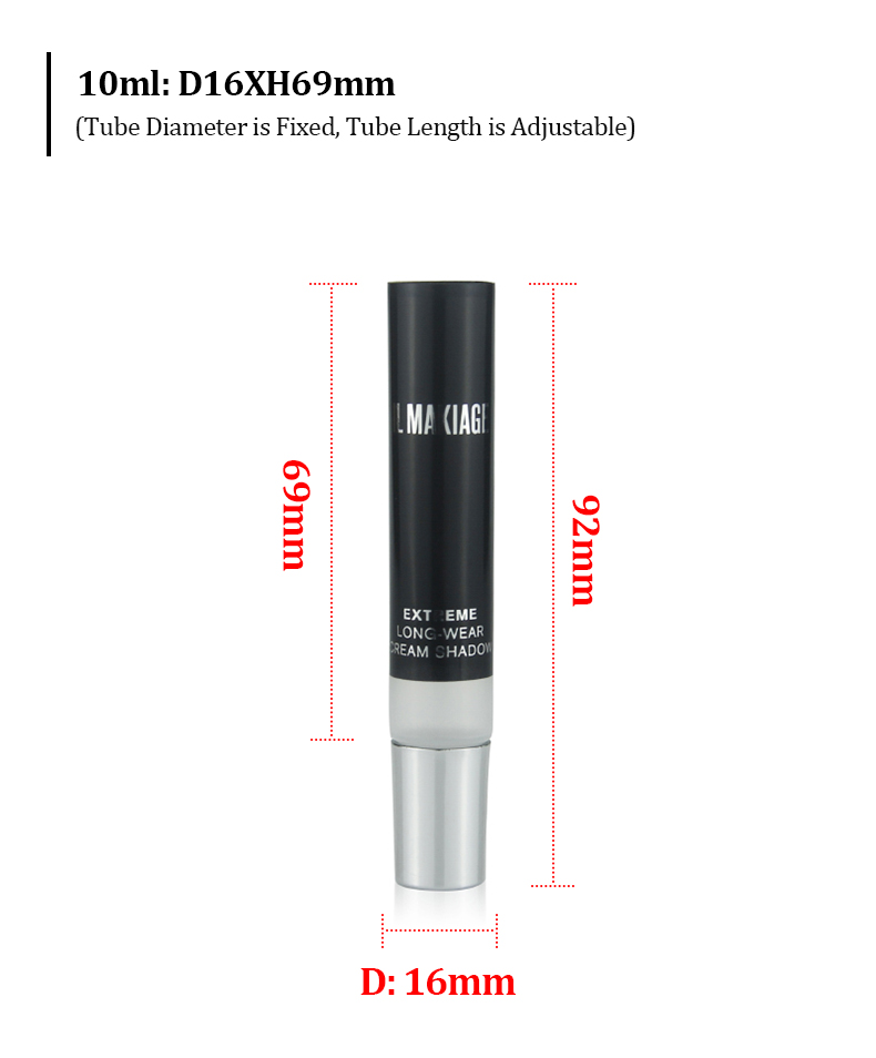 Black Squeeze Tube With Silver Lid Black Squeeze Tube With Silver Lid