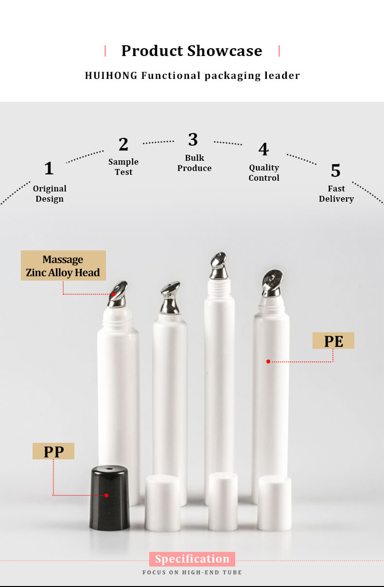 Zinc Alloy Head Tube Eye Cream Massage Tube