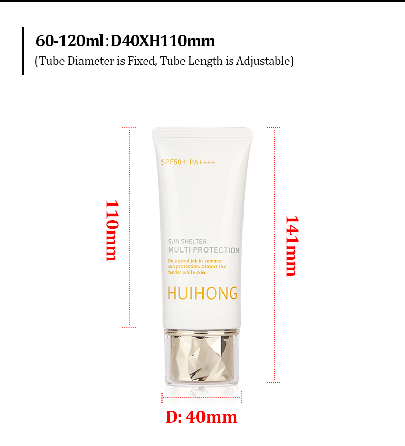 Empty Sunscreen Tube Luxury Sunscreen Tube