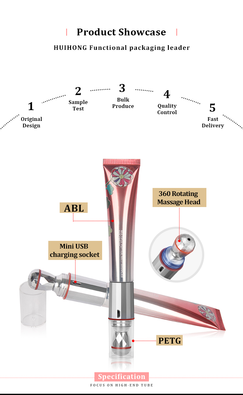 Rechargeable Eye Cream Tube 30ml Electric Massage Eye Cream Tube