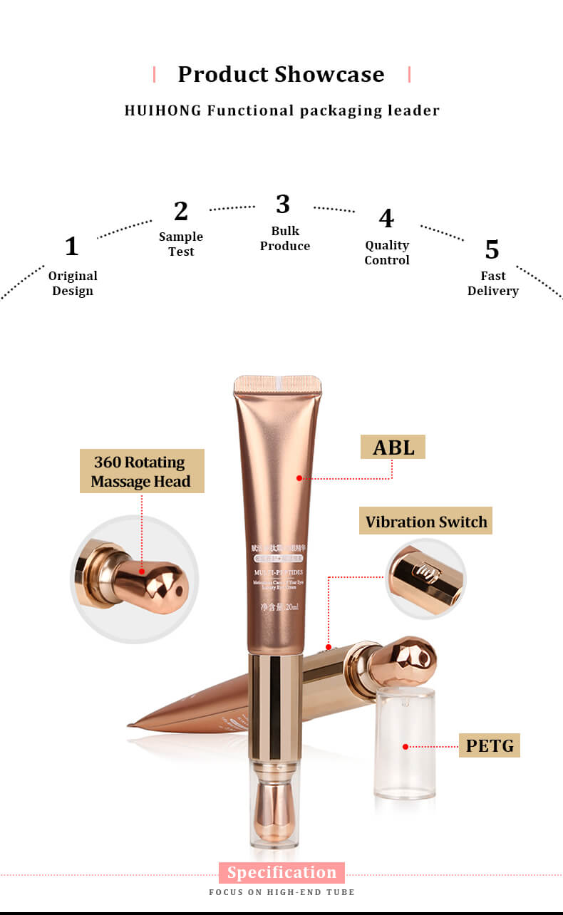 Eye Cream Aluminum Cosmetic Tube Rose Gold Massage Tube