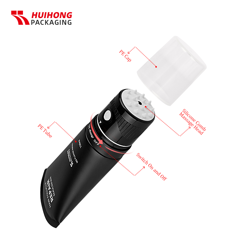 Massage Tube With PE Cap PE Tube With Brush Applicator