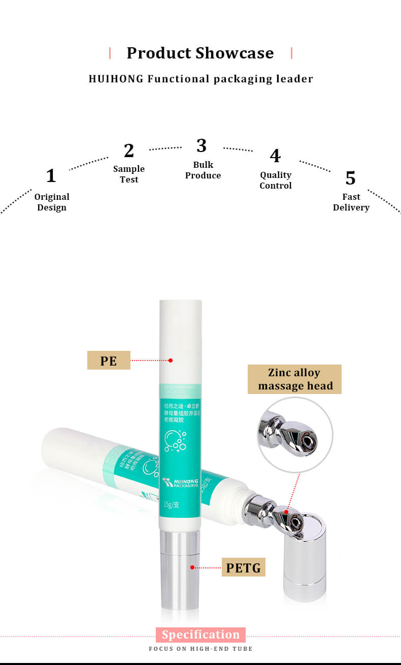 Skin Care Serum Massage Applicator Tube PE Massage Roll Tube