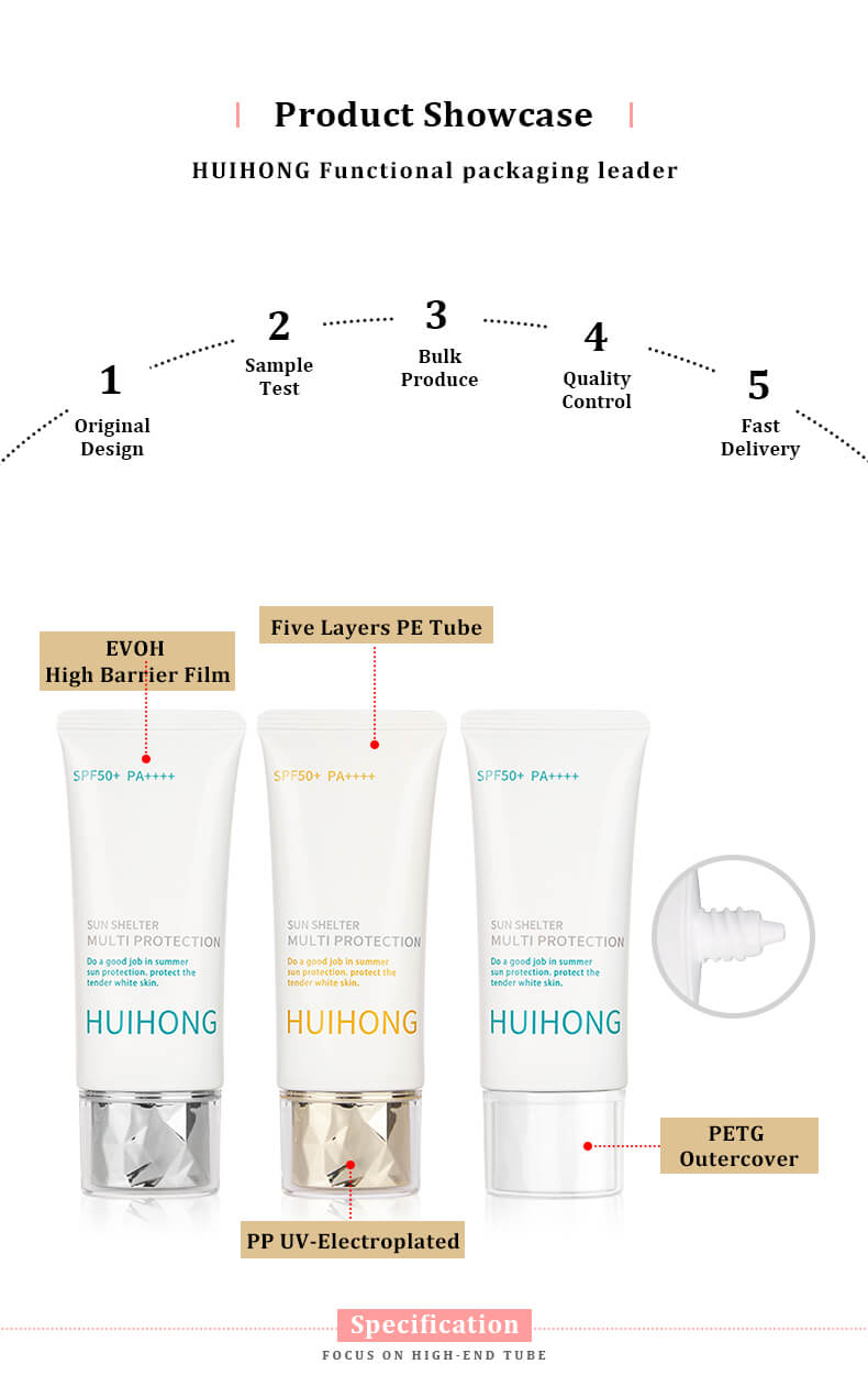 Sunblock Tube Packaging Sunscreen Sugarcane Tube