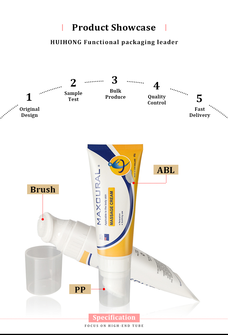 Massage Brush Cream Tube Massage Brush Cream Tube