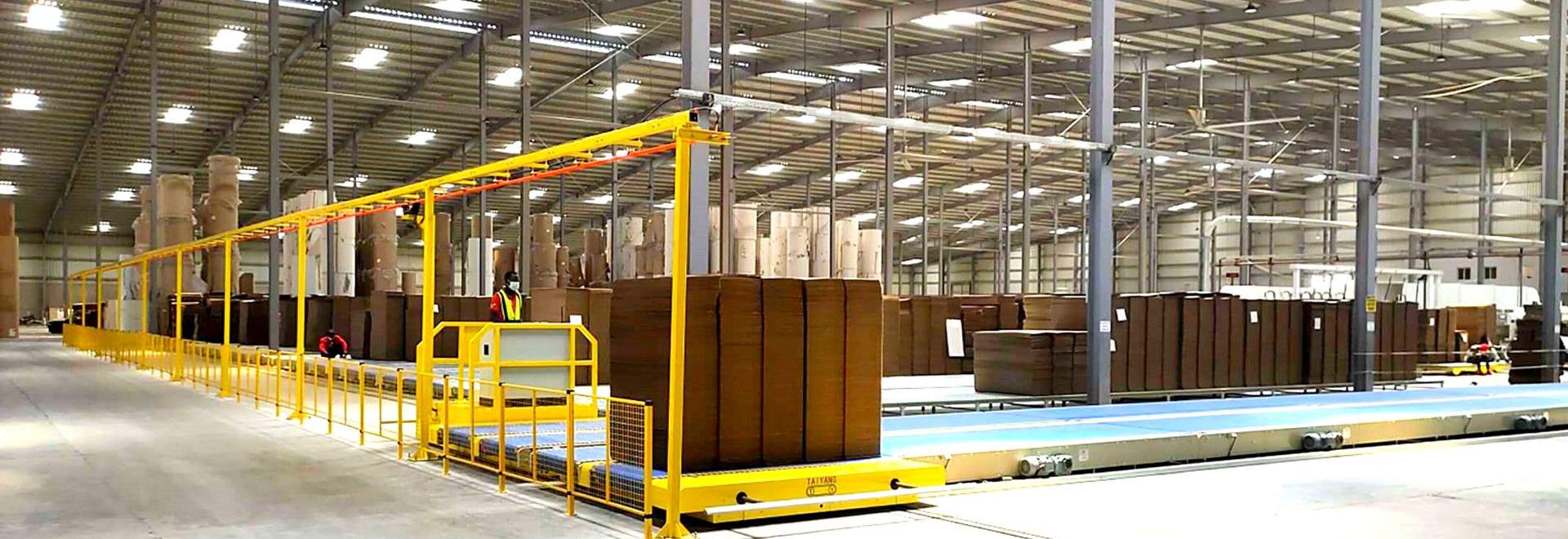 Conveyer system Conveyer system after corrugated machine