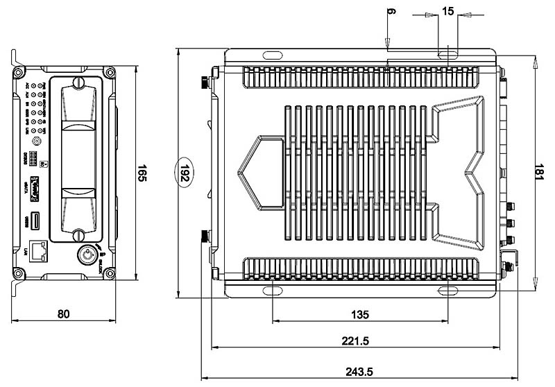 8ch 1080P dual HDD SSD Bus Mobile DVR