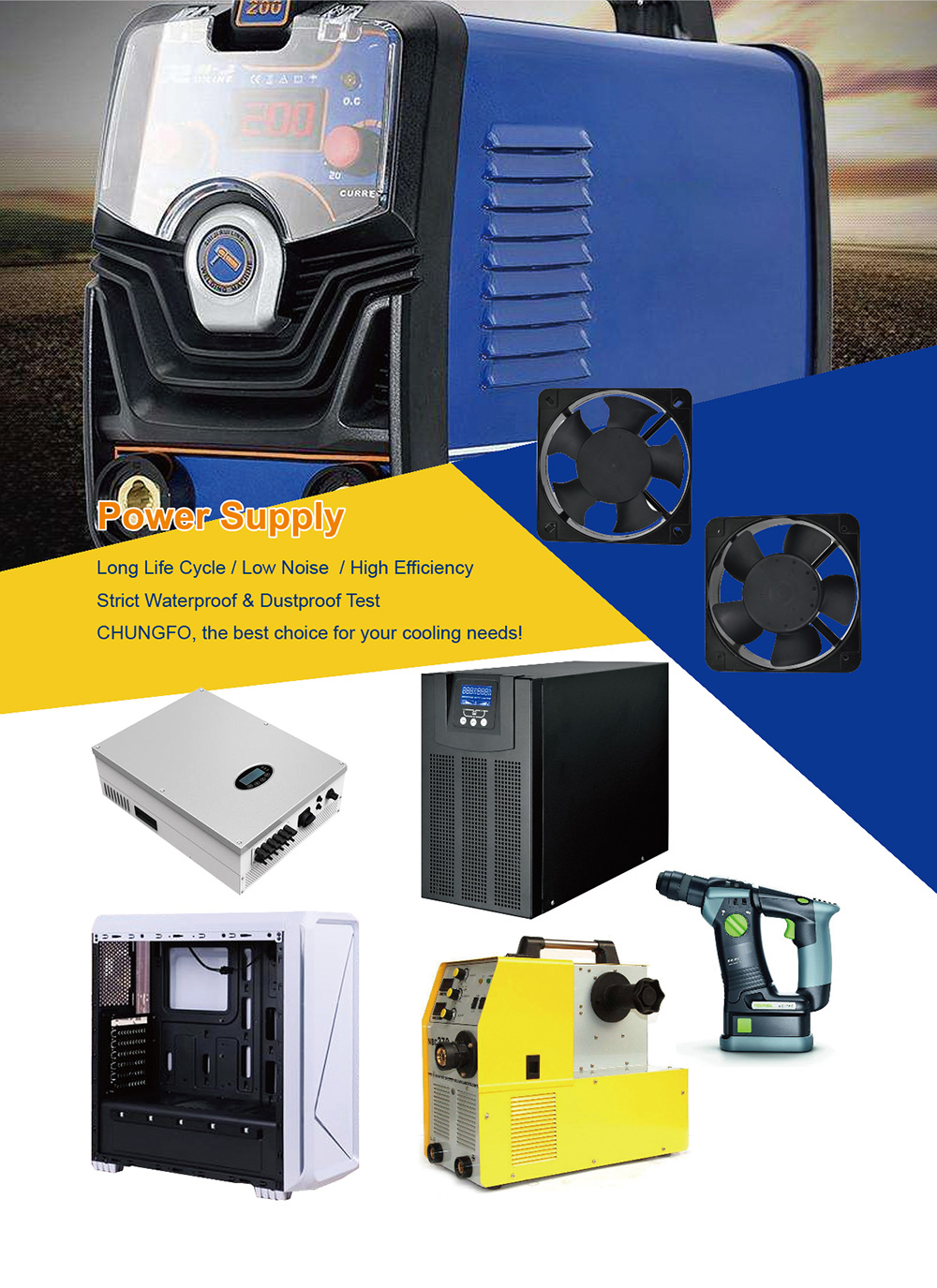 Dualball Bearing Brushless Axial Flow Cooling Fans