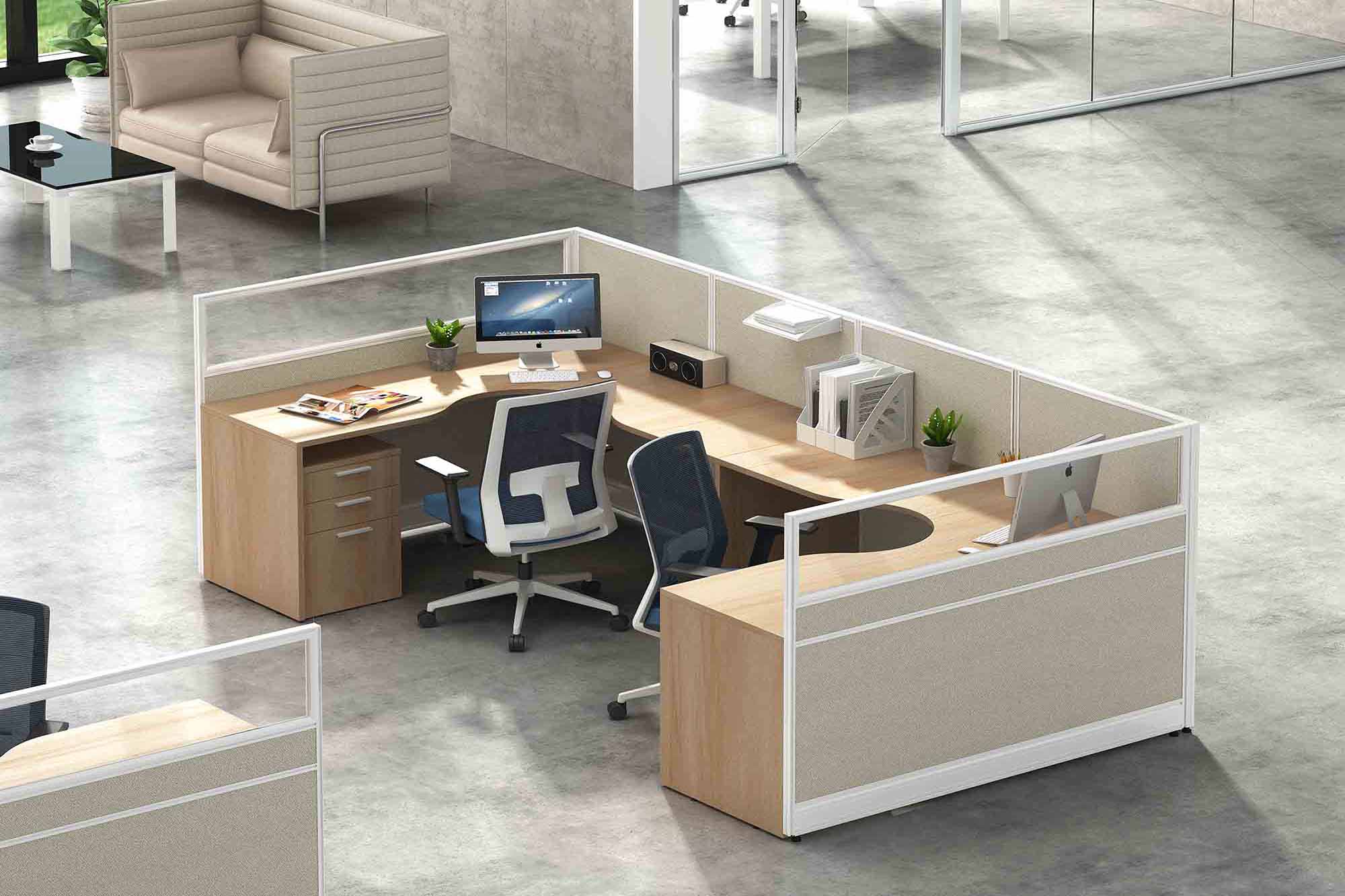 Full floor office screen in three levers