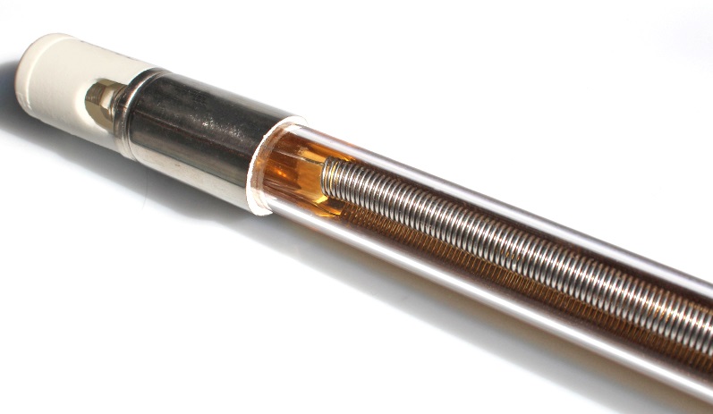 single tube medium wave infrared tube heater lamps 1500w with screw connection