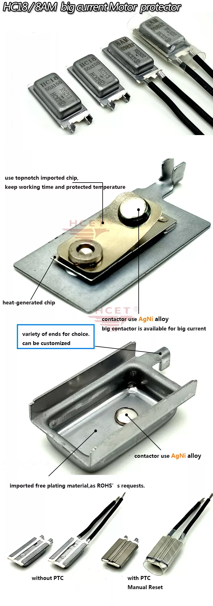 Bimetal thermal overload protector