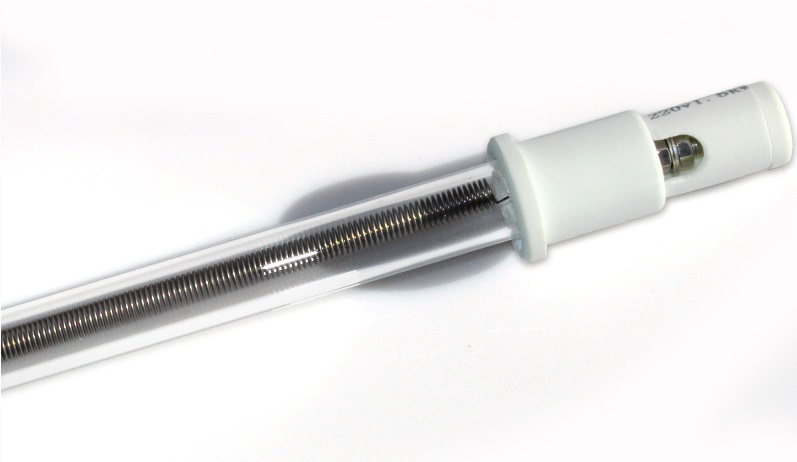 Single Tube Medium Wave Infrared Tube Heater Lamps 1500W with screw connection