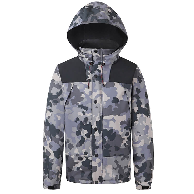 Mens camo softshell jacket