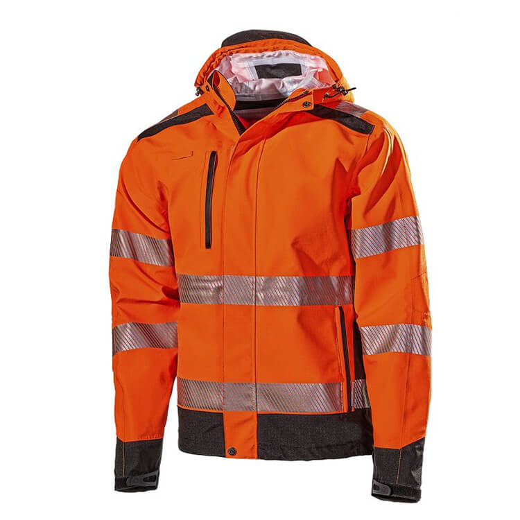 Men's Two Tone Waterproof High Visibility Rain Jacket