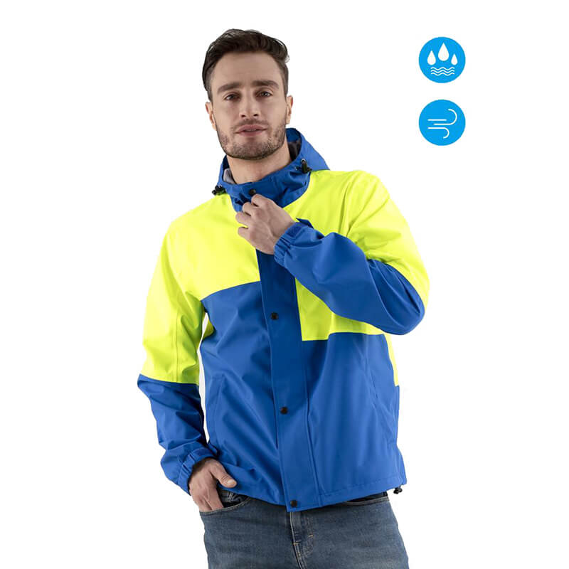 Mens windbreaker jacket with hood