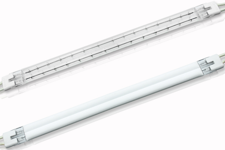 Double Tube Short Wave IR Radiation Heater Lamps with Ceramic White Coating for Industrial Drying