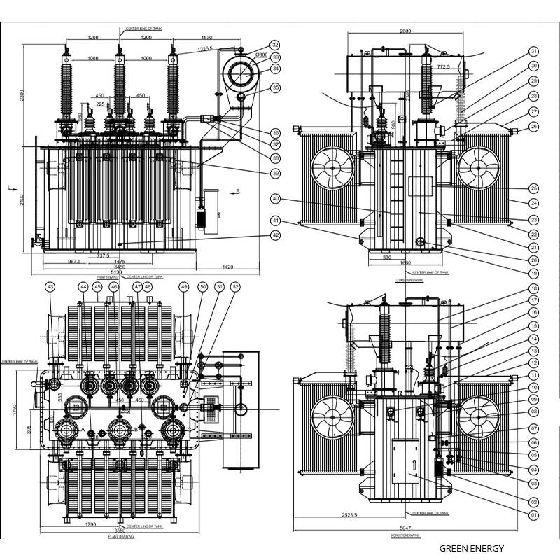 power transformer drawing